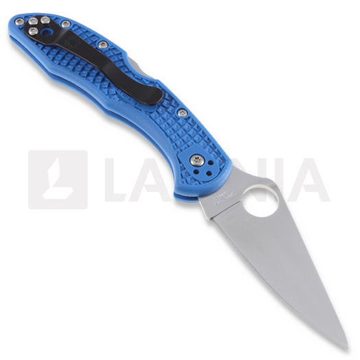 Spyderco Delica 4 foldekniv, FRN, Flat Ground, bl&aring; C11FPBL