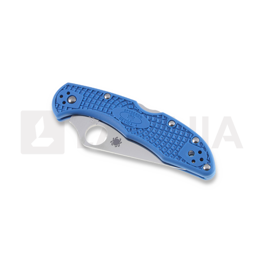 Spyderco Delica 4 foldekniv, FRN, Flat Ground, bl&aring; C11FPBL