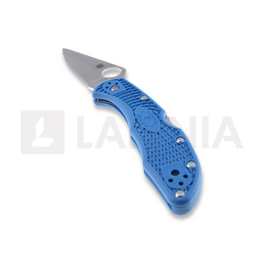 Spyderco Delica 4 foldekniv, FRN, Flat Ground, bl&aring; C11FPBL