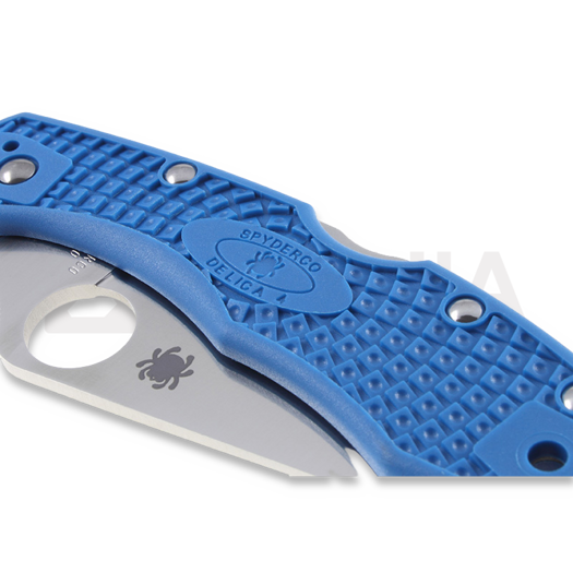 Spyderco Delica 4 foldekniv, FRN, Flat Ground, bl&aring; C11FPBL