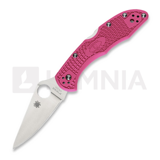 Spyderco Delica 4 sulankstomas peilis, FRN, Flat Ground, pink C11FPPNS30V