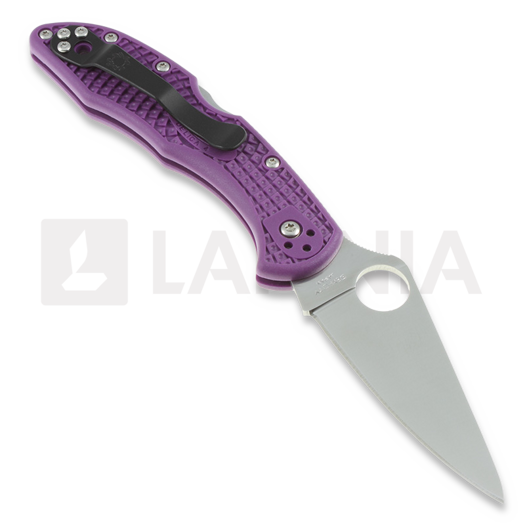 Spyderco Delica 4 k&auml;&auml;nt&ouml;veitsi, FRN, Flat Ground, purppura C11FPPR