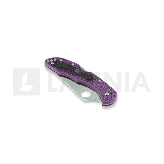 Spyderco Delica 4 k&auml;&auml;nt&ouml;veitsi, FRN, Flat Ground, purppura C11FPPR