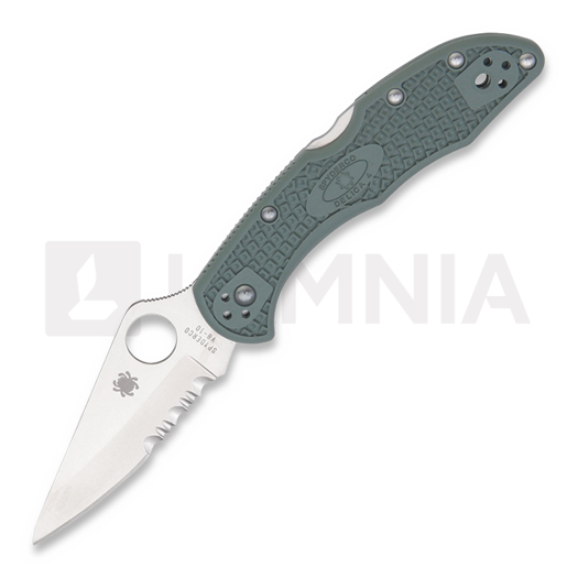 Skladací nôž Spyderco Delica 4, FRN, foliage green, zúbkovaný C11PSFG
