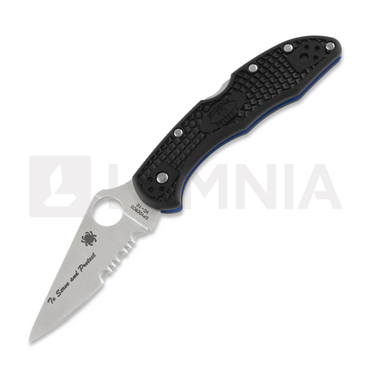 Liigendnuga Spyderco Delica 4 Lightweight Thin Blue Line C11FPSBKBL