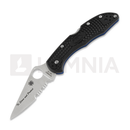 Liigendnuga Spyderco Delica 4 Lightweight Thin Blue Line C11FPSBKBL