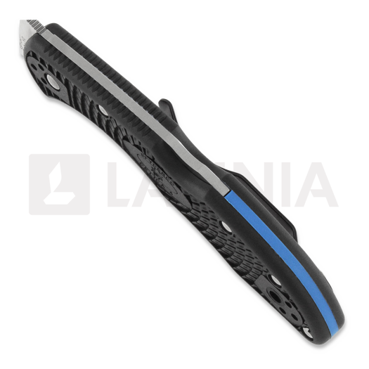 Spyderco Delica 4 Lightweight Thin Blue Line kääntöveitsi C11FPSBKBL