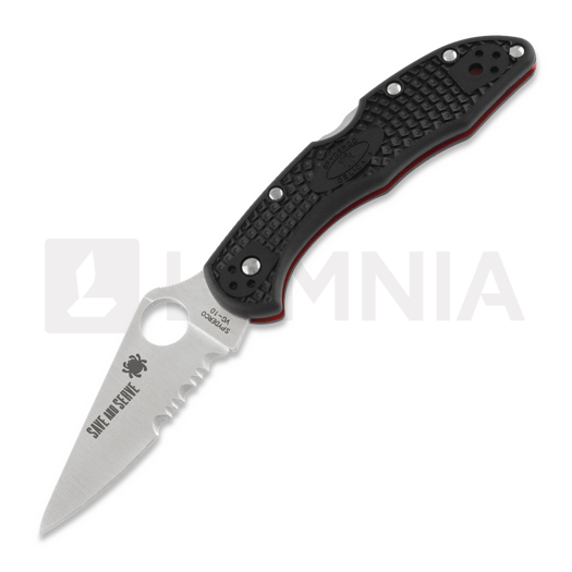Spyderco Delica 4 Lightweight Thin Red Line Taschenmesser C11FPSBKRD