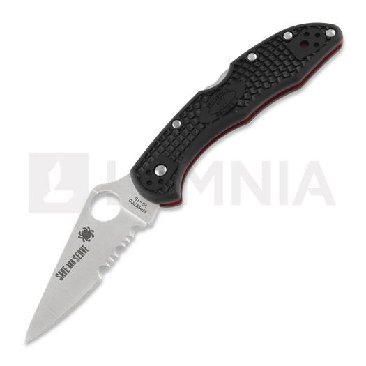 Spyderco Delica 4 Lightweight Thin Red Line fällkniv C11FPSBKRD