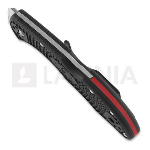 Spyderco Delica 4 Lightweight Thin Red Line folding knife C11FPSBKRD