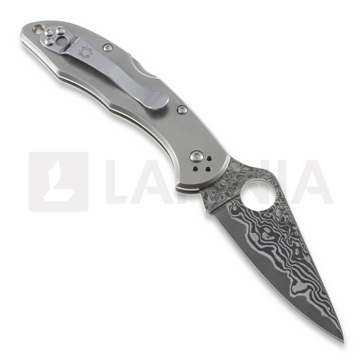 Coltello pieghevole Spyderco Delica 4 Titanium Damascus C11TIPD