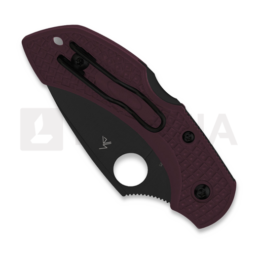 Spyderco Dragonfly 2 Burgundy Lightweight CTS-PD#1 Black Blade SPRINT RUN foldekniv C28BGBKP2