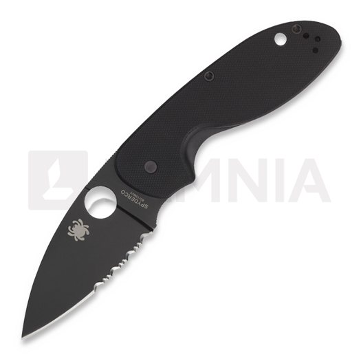 Spyderco Efficient 折叠刀, musta, spyderedge C216GPSBBK