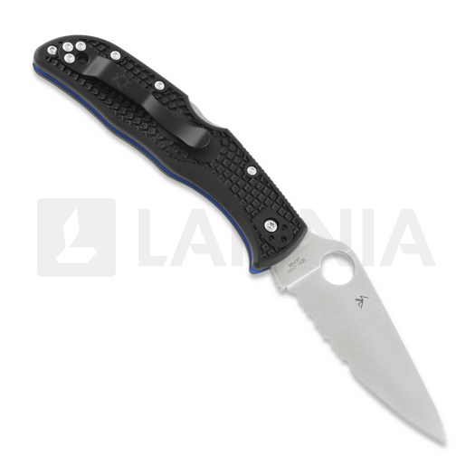 Spyderco Endela Lightweight Thin Blue Line sulankstomas peilis C243FPSBKBL