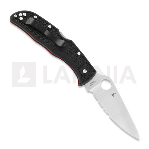 Spyderco Endela Lightweight Thin Red Line sulankstomas peilis C243FPSBKRD