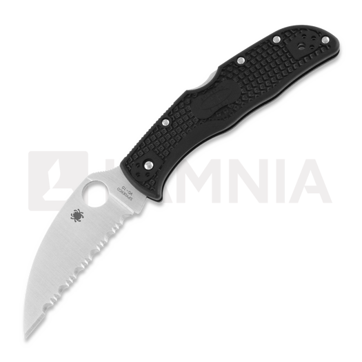 Zavírací nůž Spyderco Endela Wharncliffe, spyderedge, černá C243FSWCBK