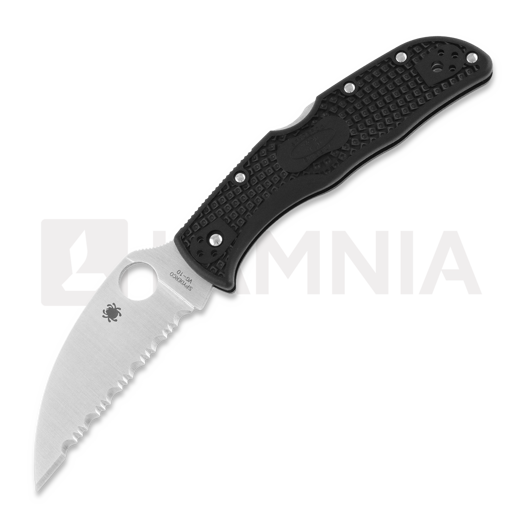 Spyderco Endela Wharncliffe foldekniv, spyderedge, sort C243FSWCBK