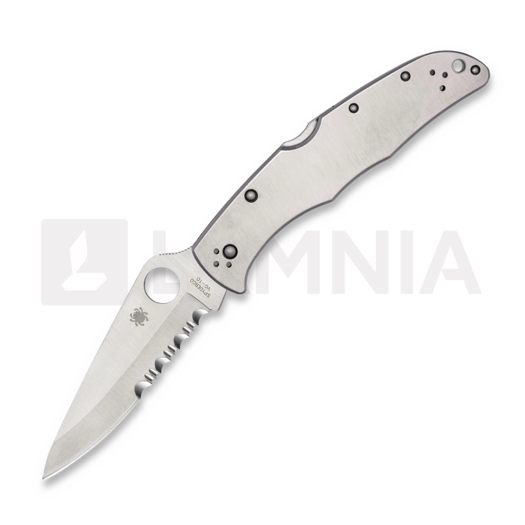 Spyderco Endura 4 접이식 나이프, 톱니 모양 칼날 C10PS