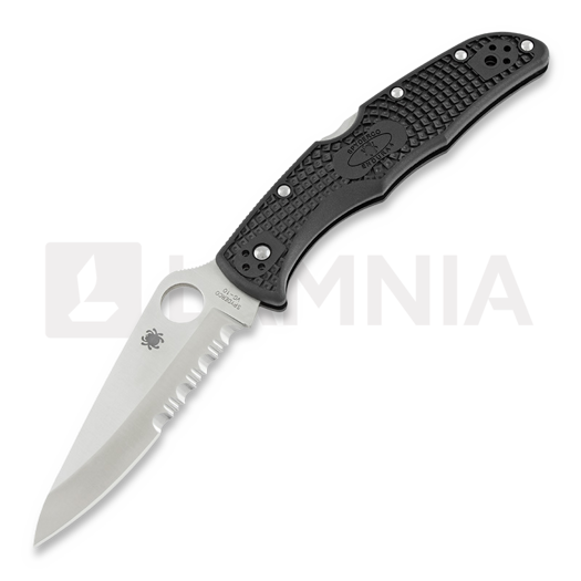 Spyderco Endura 4 összecsukható kés, FRN, fekete, fűrészfogú C10PSBK