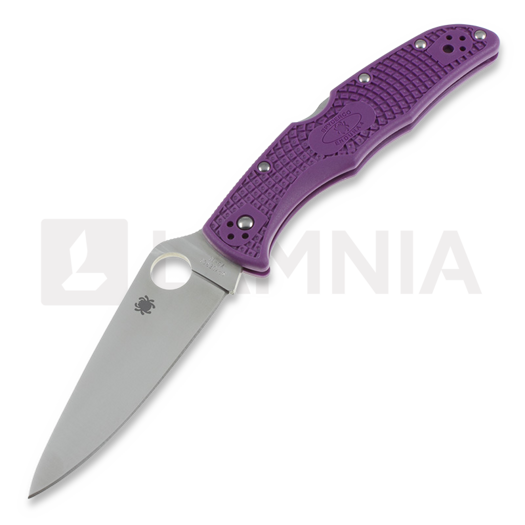 Spyderco Endura 4 kääntöveitsi, FRN, Flat Ground, purppura C10FPPR