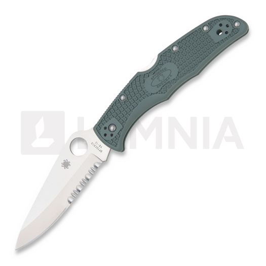 Spyderco Endura 4 fällkniv, FRN, foliage green, tandad C10PSFG