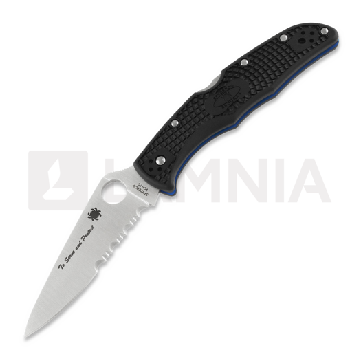 Navalha Spyderco Endura 4 Lightweight Thin Blue LIne C10FPSBKBL