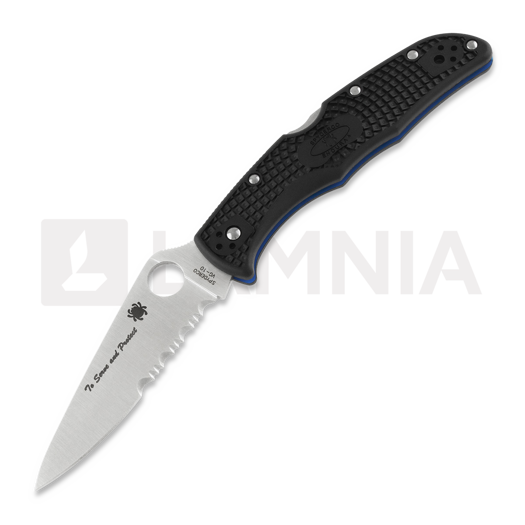 Складний ніж Spyderco Endura 4 Lightweight Thin Blue LIne C10FPSBKBL
