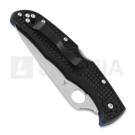 Spyderco Endura 4 Lightweight Thin Blue LIne k&auml;&auml;nt&ouml;veitsi C10FPSBKBL