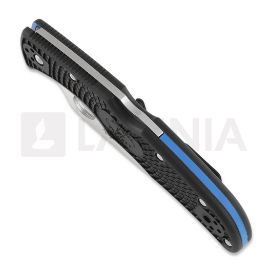 Spyderco Endura 4 Lightweight Thin Blue LIne k&auml;&auml;nt&ouml;veitsi C10FPSBKBL