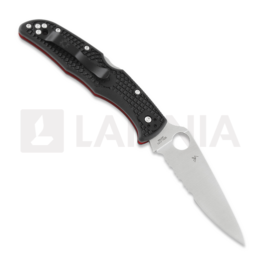 Spyderco Endura 4 Lightweight Thin Red LIne sulankstomas peilis C10FPSBKRD
