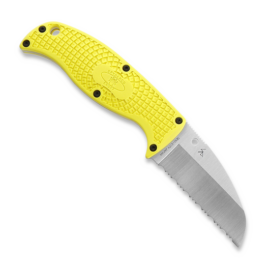 Spyderco Enuff Sheepfoot redningskniv, gul FB31SYL
