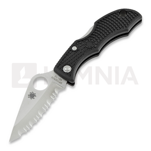 Spyderco Ladybug 3 접이식 나이프, FRN, spyderedge, 검정 LBKS3