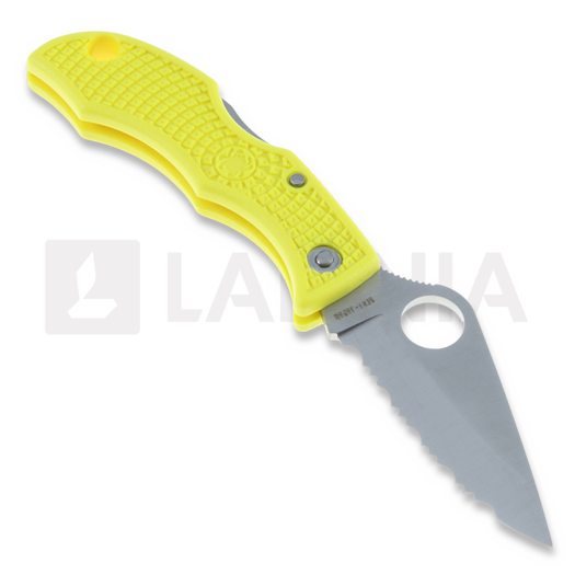 Zavírací nůž Spyderco Ladybug 3, FRN, žlutá, zoubkovaný LYLS3
