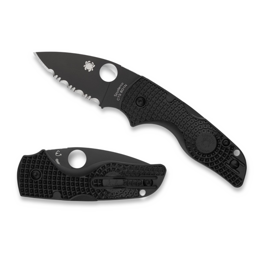 Spyderco Lil Native, Black FRN, Black DLC, SpyderEdge C230SBBK