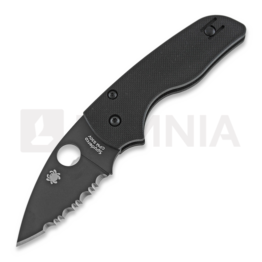 Spyderco Lil Native Compression Lock 접이식 나이프, spyderedge, 검정 C230GSBBK