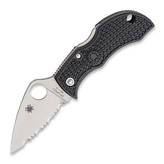 Spyderco Manbug, Black, Lightweight, Leaf, SpyderEdge MBKLFS