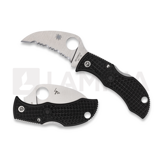 Spyderco Manbug Salt Black Hawkbill fällkniv MBKHBS