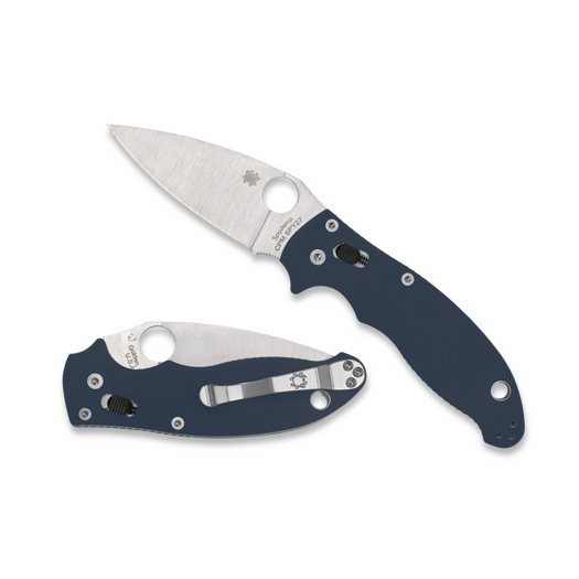 Couteau pliant Spyderco Manix 2 Cobalt Blue G-10 CPM SPY27 C101GPCBL2