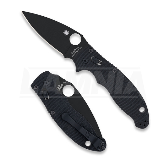 Navalha Spyderco Manix 2 Salt Black G-10 CPM MagnaCut Black Blade C101GMCBKP2
