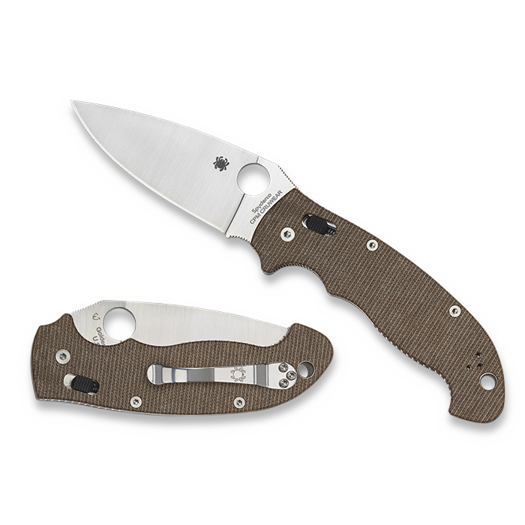 Spyderco Manix 2 XL Cru-Wear, Brown Canvas Micarta C95MPCW2