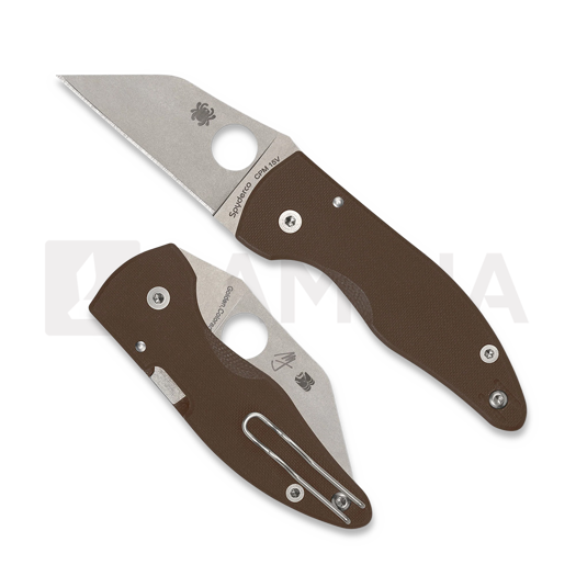 Spyderco MicroJimbo Brown G10 CPM 15V SPRINT vouwmes C264GPBN15V