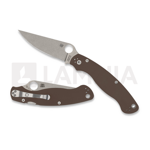 Spyderco Military 2 Brown G10 CPM15V SPRINT fällkniv C36GPBN15V2