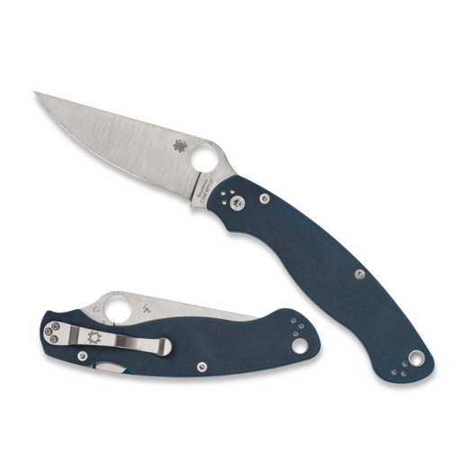Spyderco Military 2 Cobalt Blue G-10 CPM SPY27 folding knife C36GPCBL2