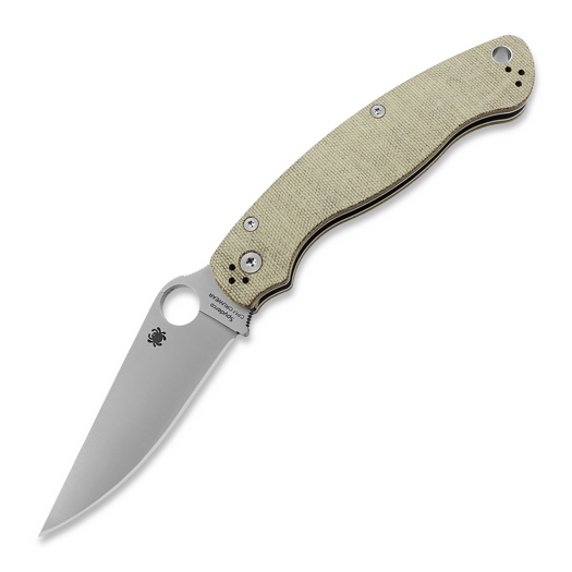 Navaja Spyderco Military 2 Cru-Wear, Brown Canvas Micarta C36MPCW2