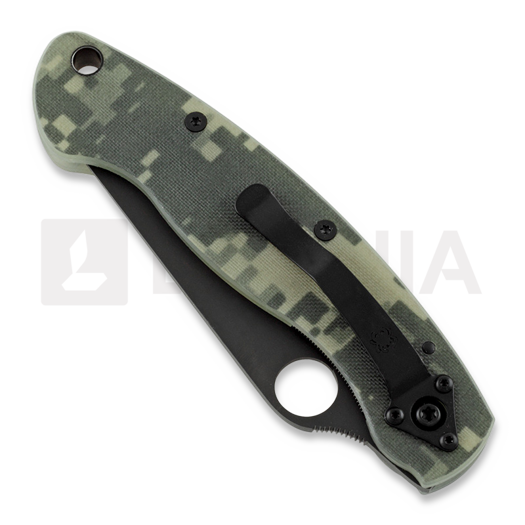 Spyderco Military k&auml;&auml;nt&ouml;veitsi, Digital Camo, musta C36GPCMOBK