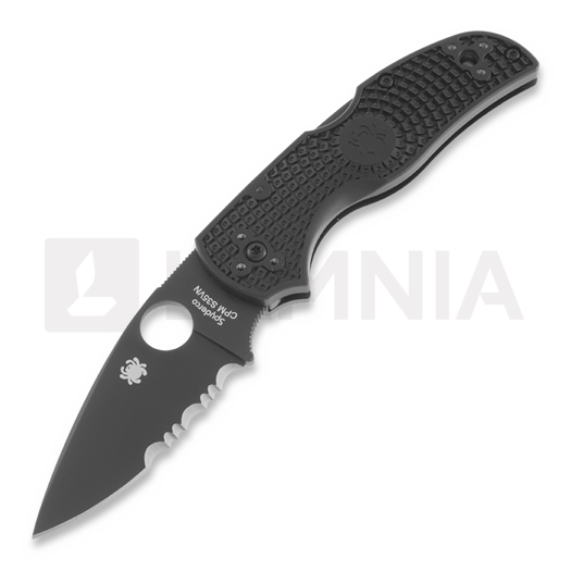 Coltello pieghevole Spyderco Native 5, nero, dentatura lama C41PSBBK5