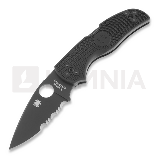Spyderco Native 5 sulankstomas peilis, juoda, dantytas C41PSBBK5