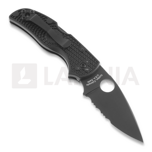 Coltello pieghevole Spyderco Native 5, nero, dentatura lama C41PSBBK5