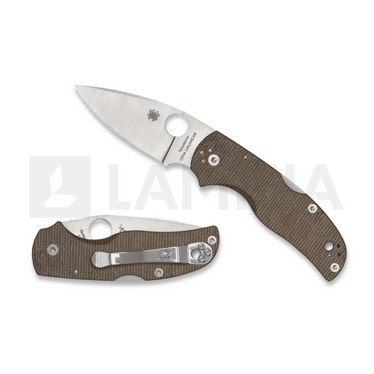 Couteau pliant Spyderco Native 5 Brown Canvas Micarta CPM CRU-WEAR C41MPCW5