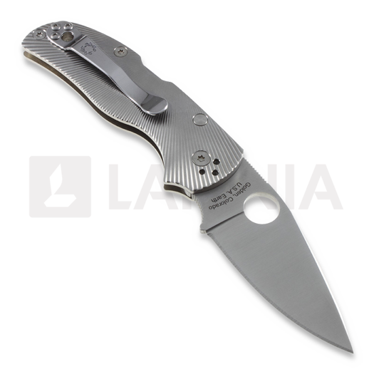Spyderco Native 5 Fluted Titanium folding knife C41TIFP5